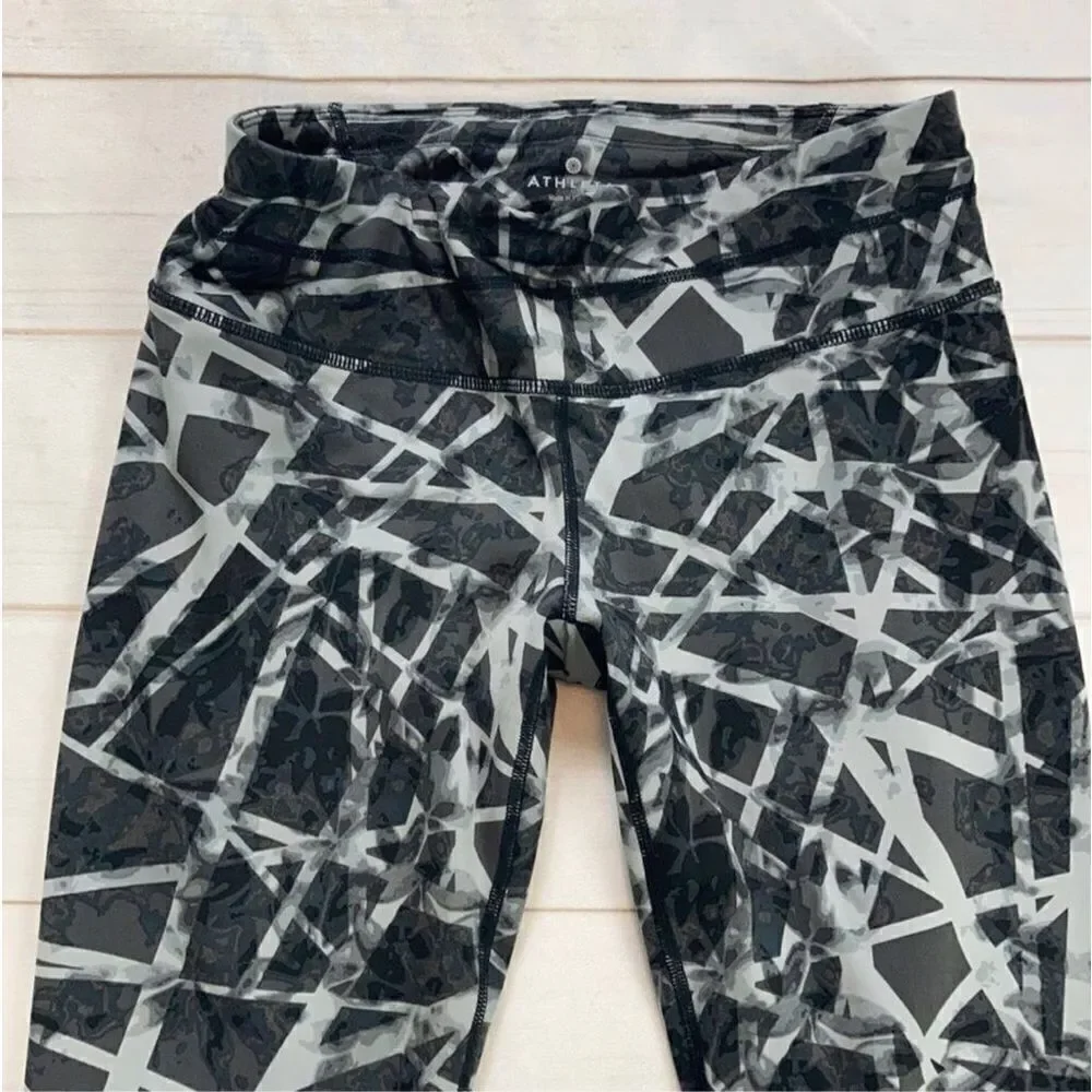Athleta Floral Geo Sonar Leggings Slate Gray Size Small